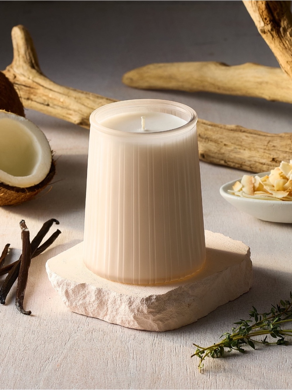 Salted Coconut and Mahogany Candle.